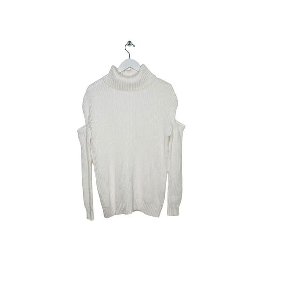 bar III Womens Crema‎ Turtle Neck Cold Shoulder Pullover Sweater Size XS NWT - Picture 1 of 6